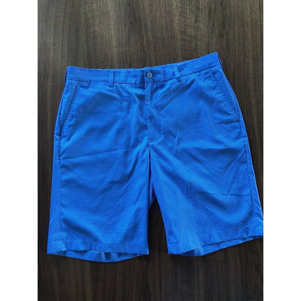 PGA Tour Men’s Flat-Front Stretch Performance Golf Shorts Bright Blue Size 36